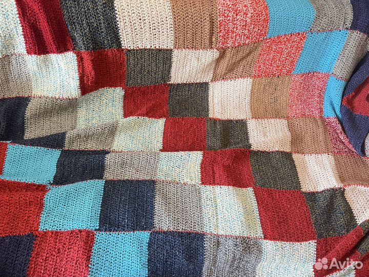 Плед покрывало вязаный