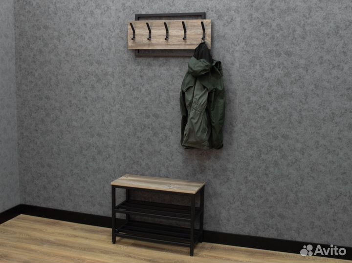 Вешалка и обувница в стиле лофт