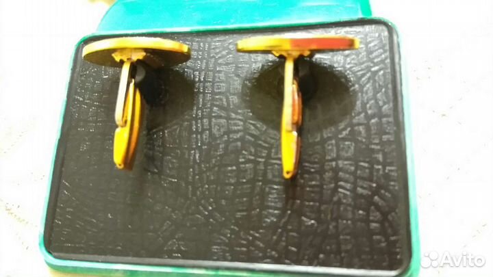 Запонки винтажные СССР, латунь
