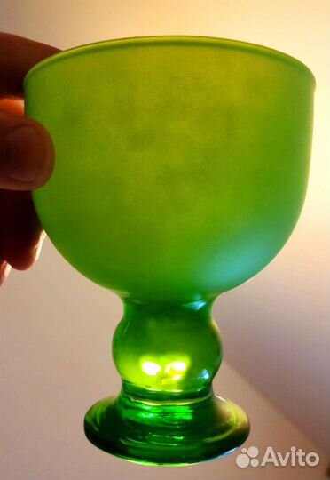 Бокалы креманки, стекло emerald green,Италия