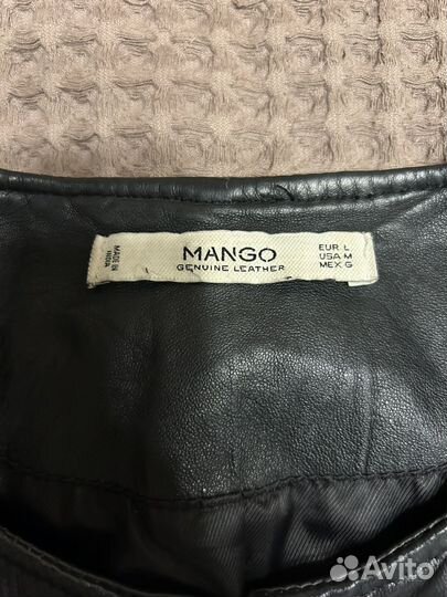 Кожаная куртка Mango