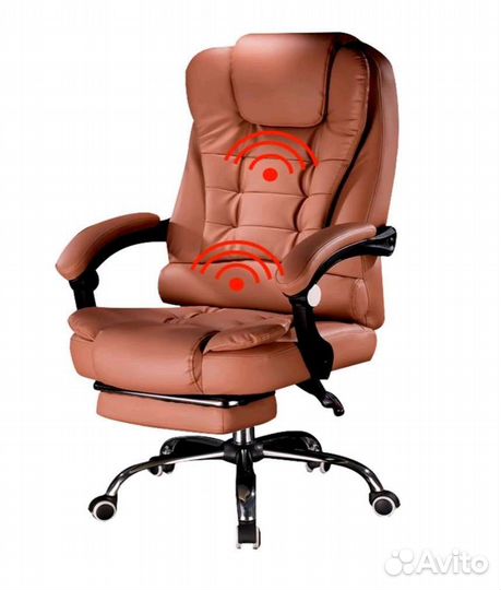 Компьютерное Кожанное офисное кресло с массажем