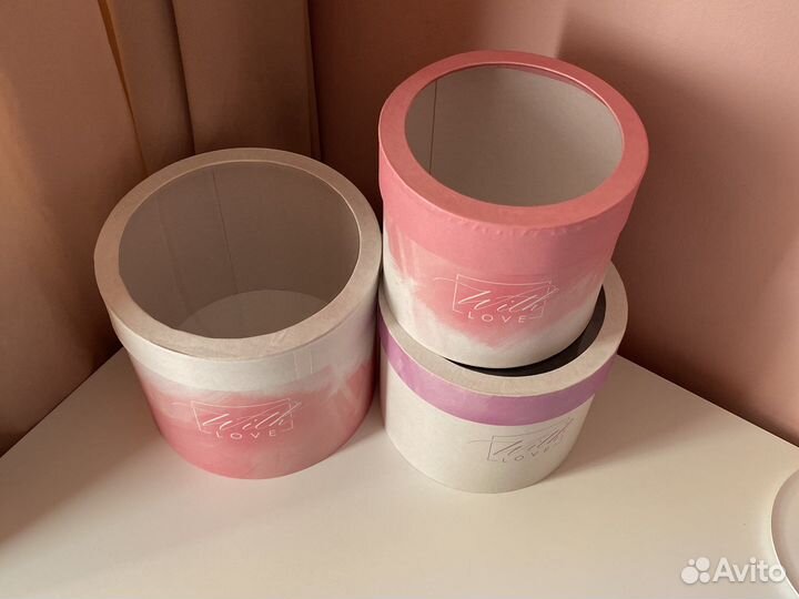 Шляпные коробки подарочные сирень