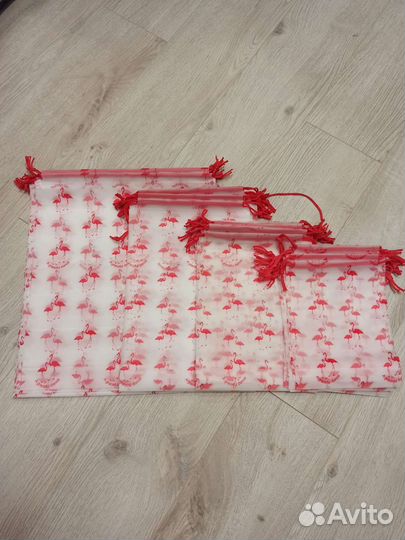 Набор мешков с завязками для хранения 4 шт