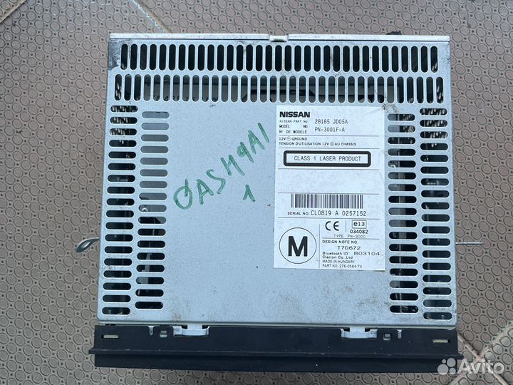 Магнитола штатная на Nissan Qashqai J10