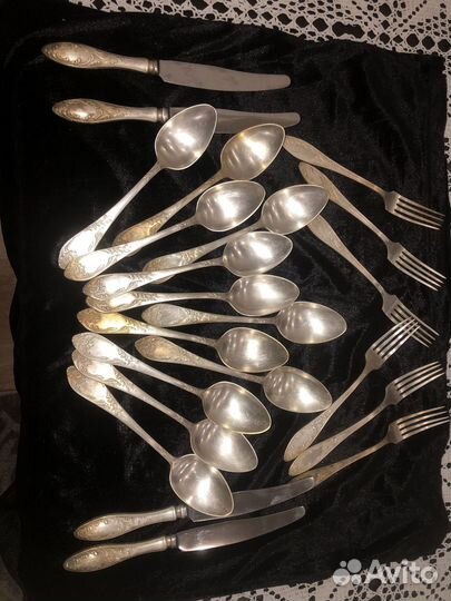 Столовый набор мельхиор