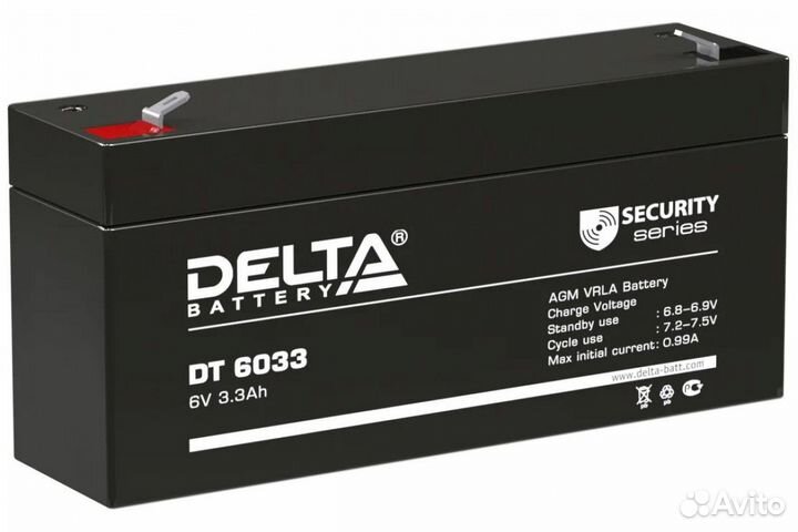 Аккумулятор ибп delta DT 6033 6V 3.3Ah