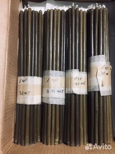 Восковые свечи №100, №60, №40, №30, №20, №10