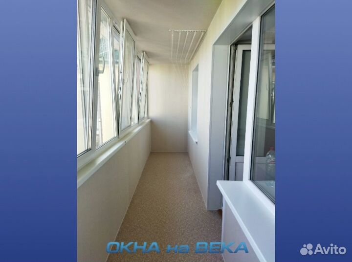 Остекление балкона, отделка под ключ, окна пвх