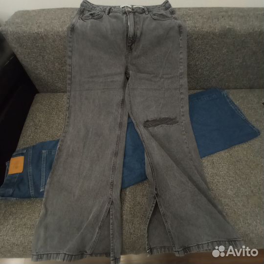 Джинсы bershka широкие, +Denim. Euro size 40