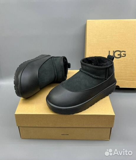 Угги UGG Ultra Mini Tasman «Black» с галошей