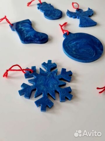 Ёлочные игрушки из эпоксидной смолы