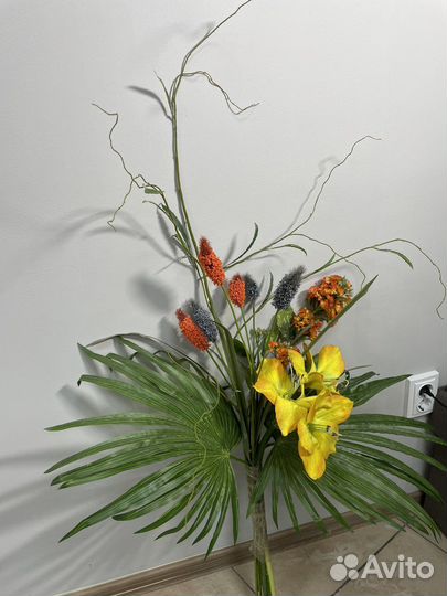 Искусственные цветы для декора бу