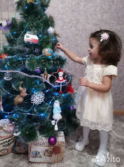 Нарядное платье для девочки 80 86