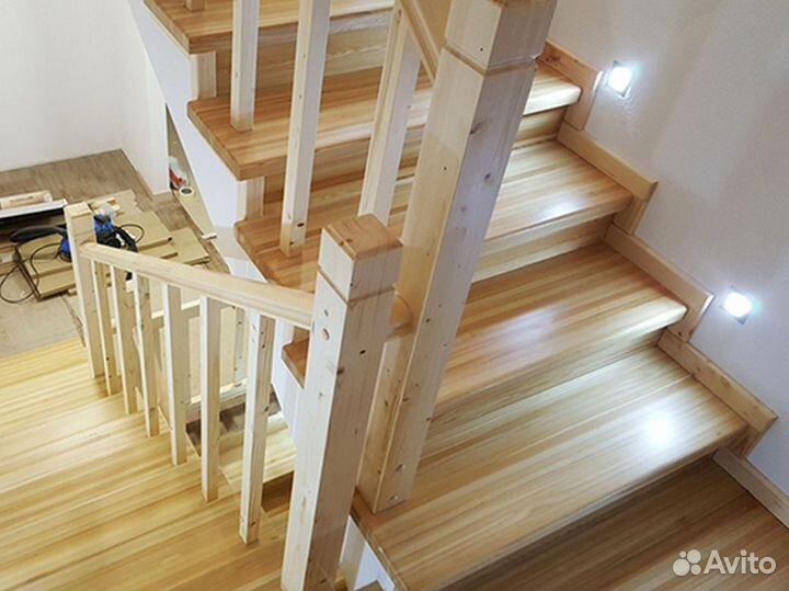 Ступени из дерева лиственница PLT-4450