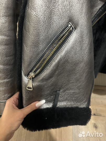 Дубленка натуральная женская aviator 46