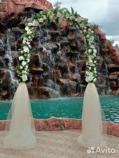 Свадебная арка в аренду и насыпные свечи