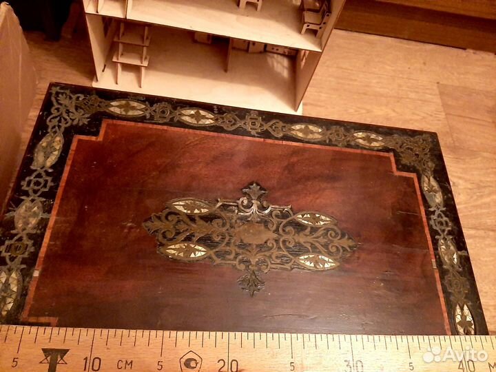 Ларец дорожный,шкатулка с зеркалом 18в