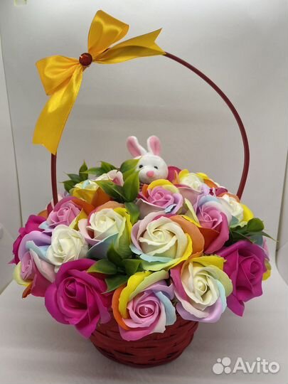 Подарок с мыльными розами