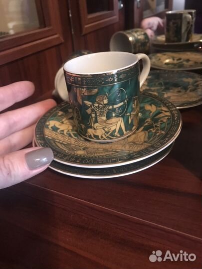 Комплект чашек с блюдцем, кофейных. 6 шт. Фарфор