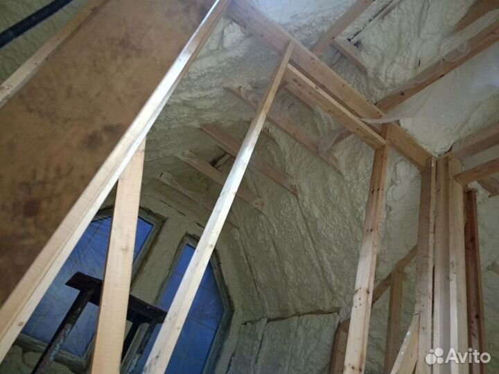 Утепление, теплоизоляция пенополиуретаном мансарды