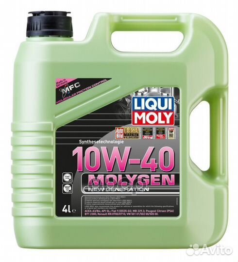 Масло Моторное 10W40 Liqui Moly 4Л Нс-Синтетика