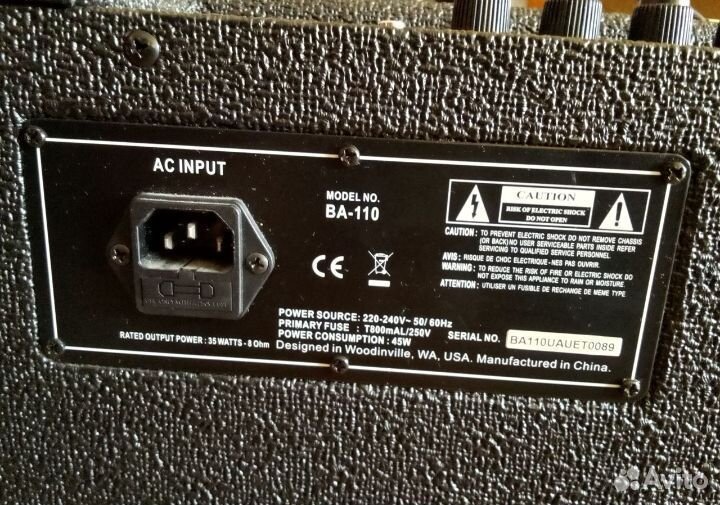 Басовый комбоусилитель ampeg ba 110