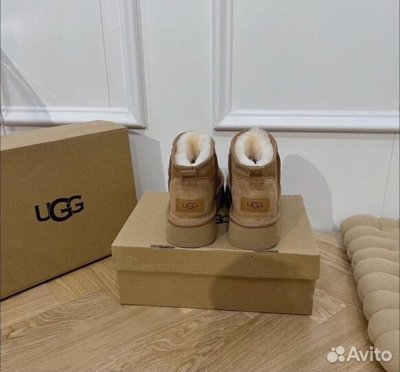 Угг Жен Ugg Classic Ultra Mini Platform Chestnut