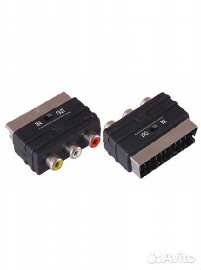 Переходники Scart (Скарт) на 3RCA (тюльпан)