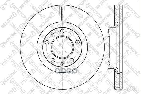 6020-3723V-SX диск тормозной передний Peugeot