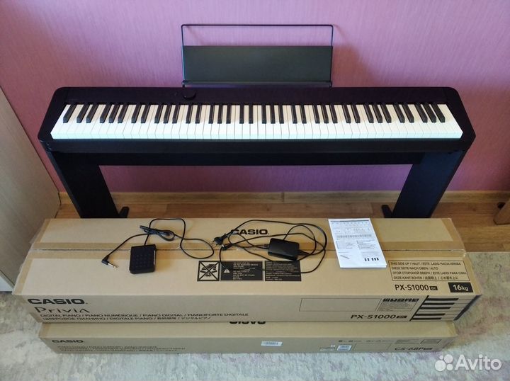 Цифровое пианино casio privia PX-S1000 BK + стойка