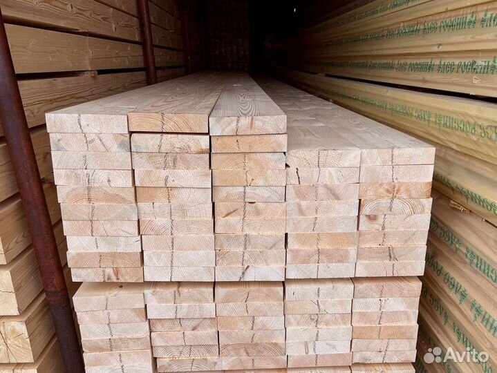 Доска обрезная 40х100х6000мм 1 сорт ГОСТ