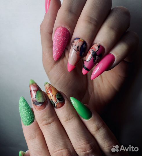 Наращивание ногтей, маникюр