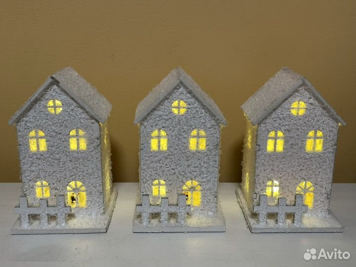 Домик ночник интерьерный белый