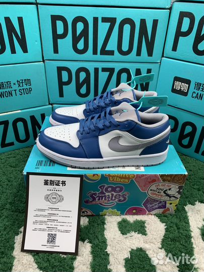 Nike Air Jordan 1 Low True Blue Оригинал (Poizon)