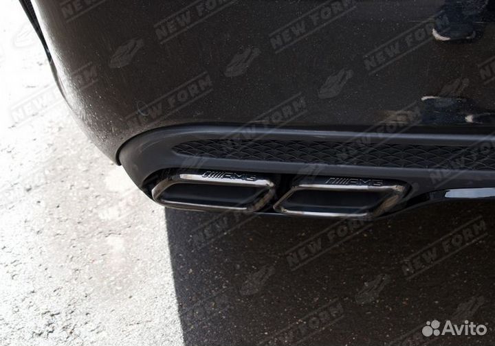 Диффузор с насадками 63 AMG Mercedes C 205