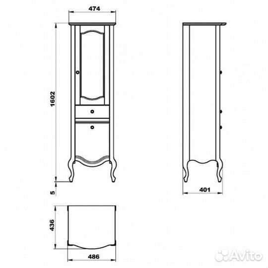 Мебель для ванной Migliore Impero 110 см Decape Sabbia 25956
