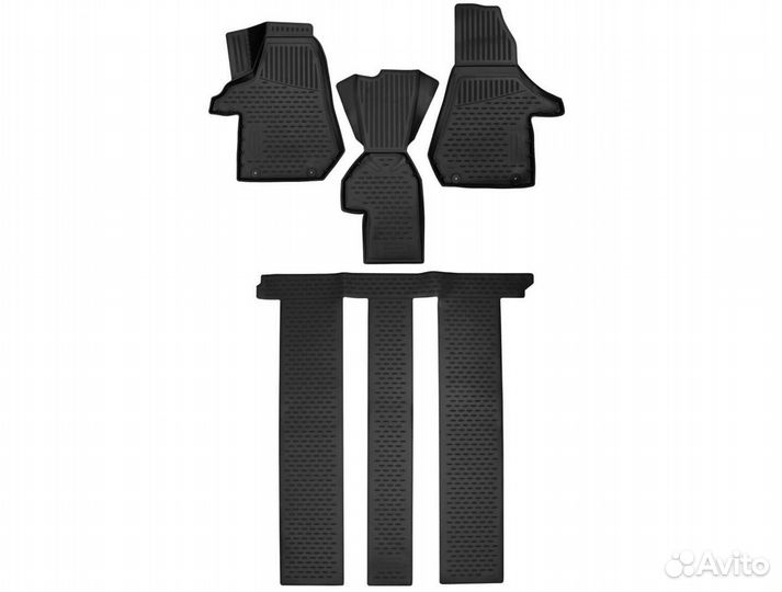 Коврики в салон Volkswagen Multivan T5 (3 ряда)