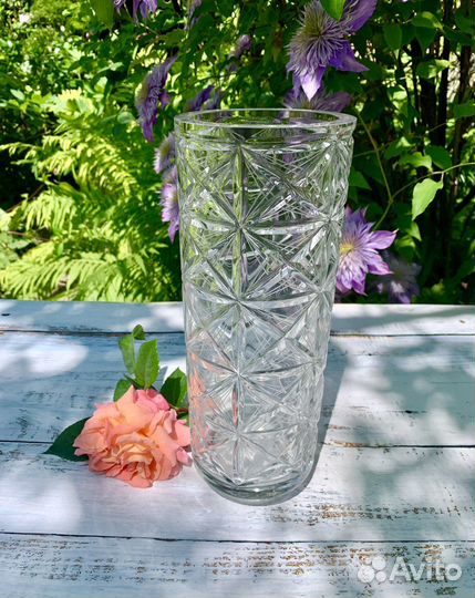Ваза хрустальная СССР тяжелая