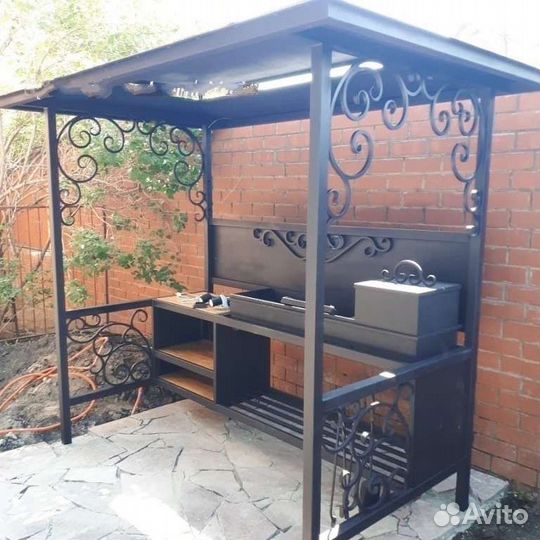 Мангал с крышей