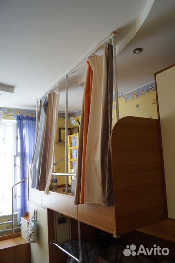 Двухэтажная стенка кровать для детской комнаты