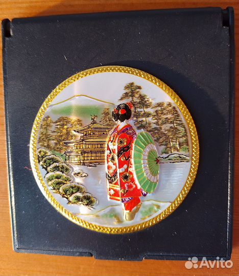 Зеркальце компактное с ART of Chokin. Винтаж