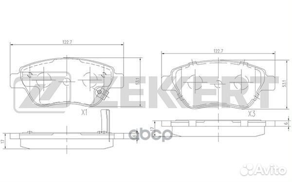 Колодки торм. диск. передн. Fiat Doblo (119) 05