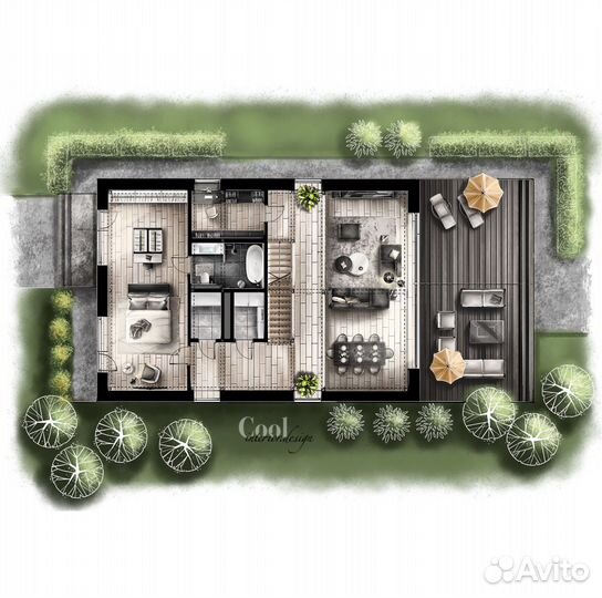 Скетч визуализация интерьера, экстерьера