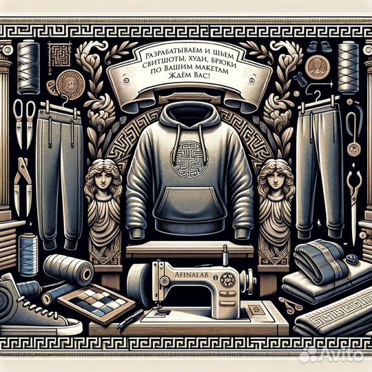 Разработка и пошив худи, свитшотов, брюк