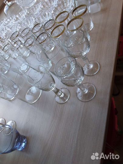 Хрусталь посуда СССР цветное стекло