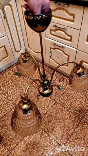 Люстра СССР трехрожковая