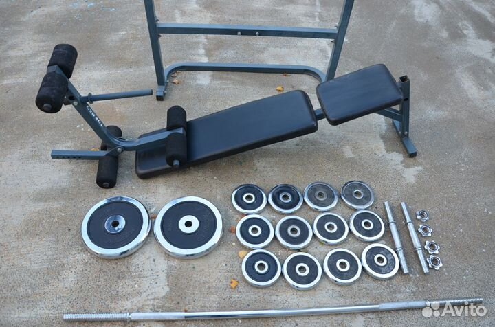 Скамья для жима + брусья