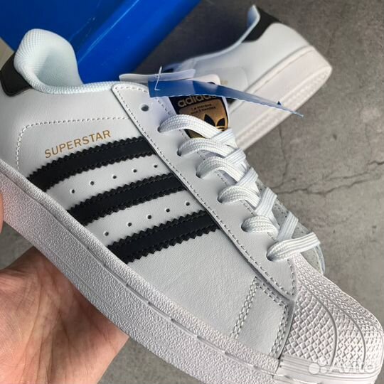 Кроссовки Adidas Superstar White Black (36-45)