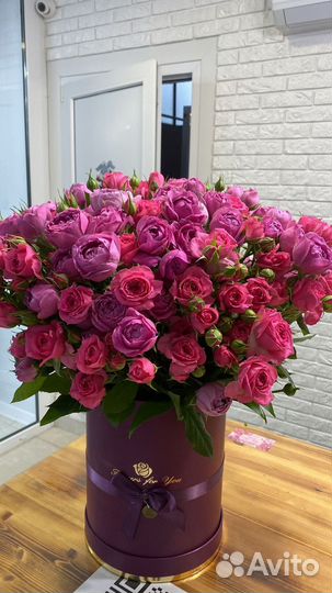 Пионовидные розы букет композиция